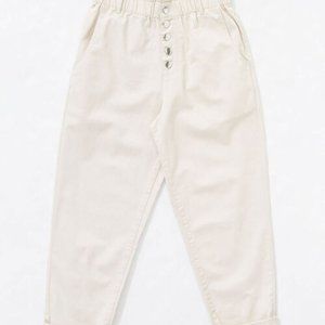 Paper Bag Ankle Pants 100% Cotton Size Junior M